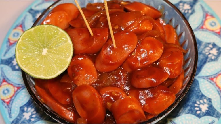 Receta de Salchichas con catsup y valentina