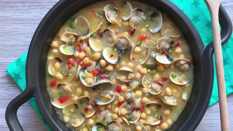 Receta de Garbanzos con berberechos