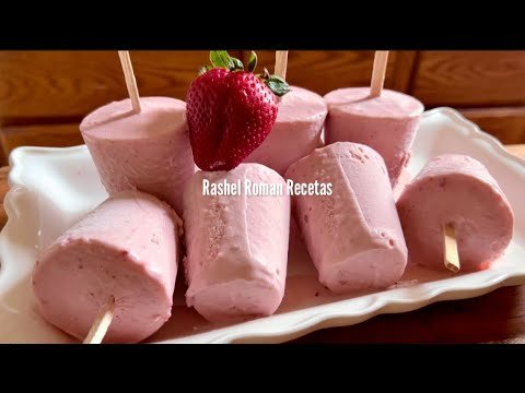 Receta de Paletas cremosas de fresas