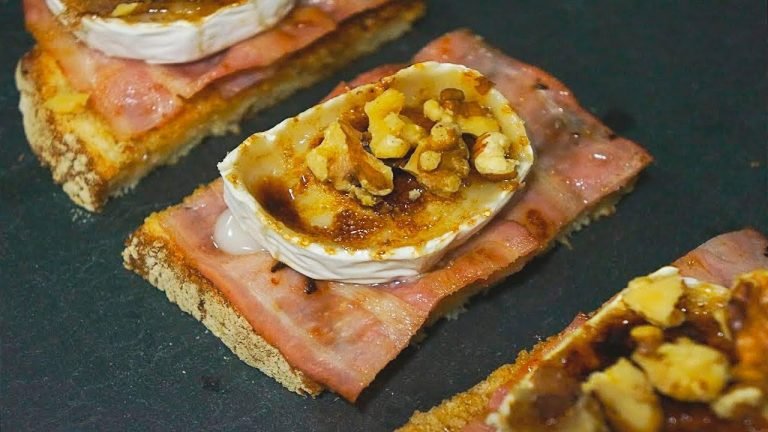 Receta de Tostas de bacon y queso