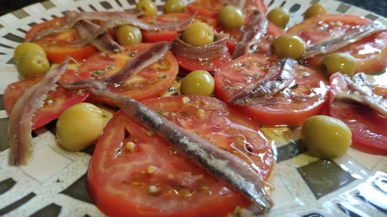 Receta de Ensalada de tomate y anchoas