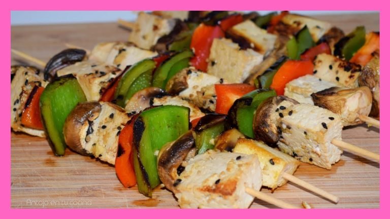 Receta de Brochetas de tofu y verduras