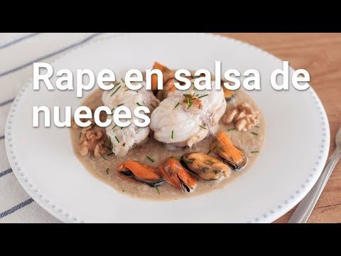 Receta de Rape en salsa de nueces