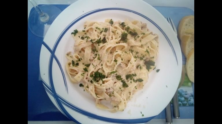 Receta de Tallarines con Atun y crema