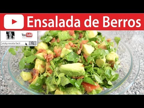 Receta de Ensalada de berros tomate y aguacate