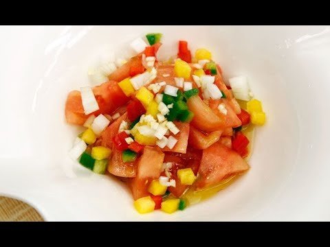 Receta de Ensalada de tomate y pimiento asado