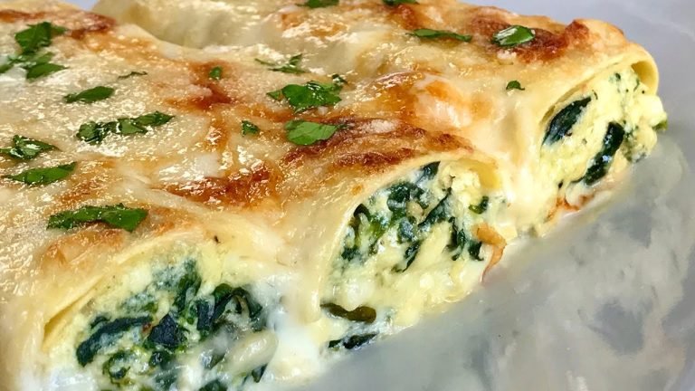 Receta de Canelones de espinaca y ricotta