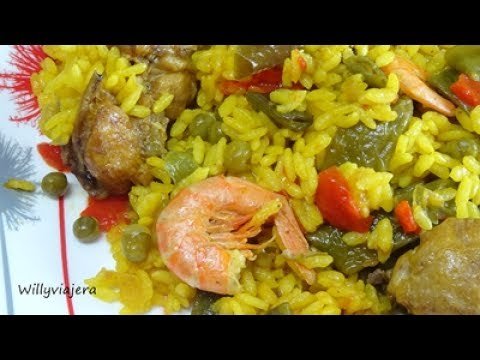 Receta de Paella de pollo en olla de presión