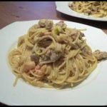 Receta de Espaguetis con verduras y soja