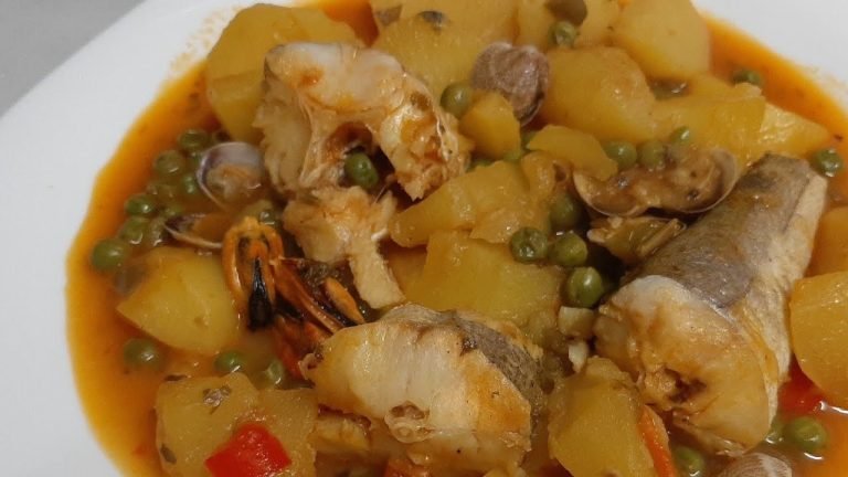 Receta de Mero con guisantes