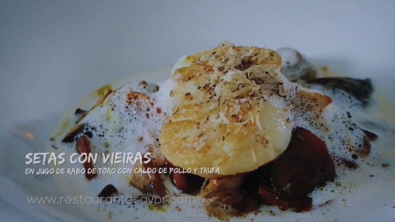 Receta de Setas con vieiras