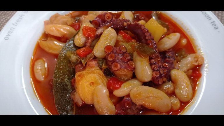 Receta de Habas secas con pulpo