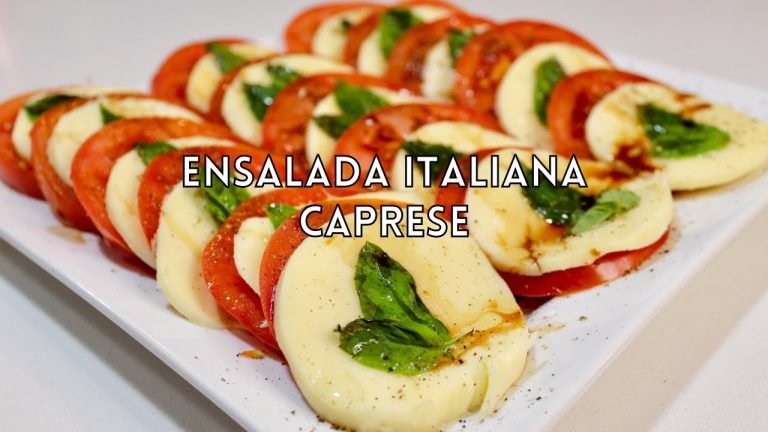 Receta de Ensalada italiana con vinagreta de albahaca