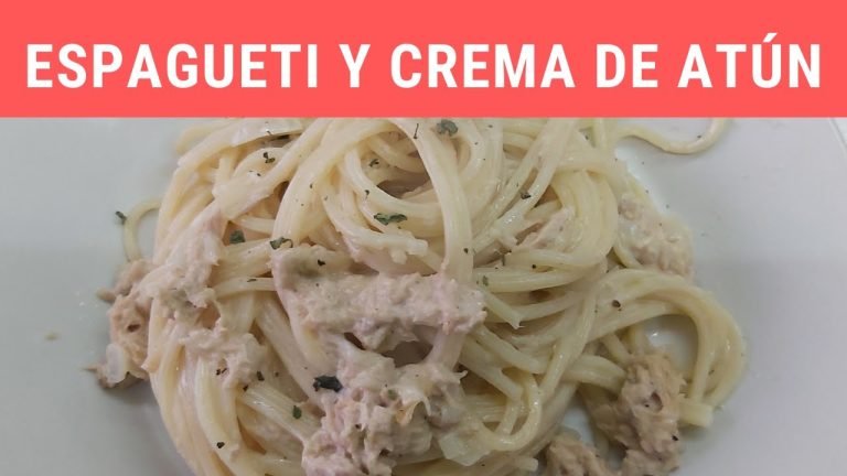 Receta de Espaguetis con crema de atún