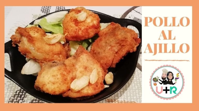 Receta de Pollo frito al ajillo crujiente