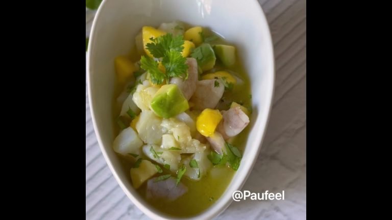 Receta de Ceviche de bacalao y langostinos