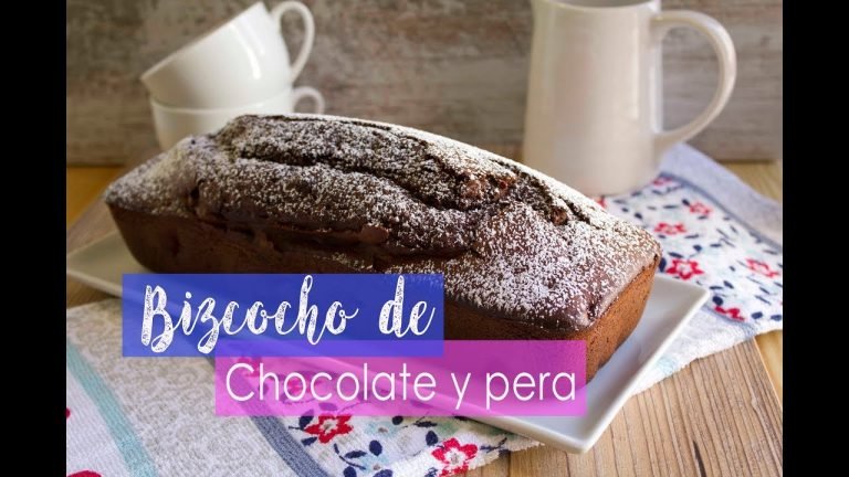 Receta de Biscocho con peras al chocolate