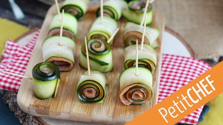 Receta de Calabacines con salmón ahumado