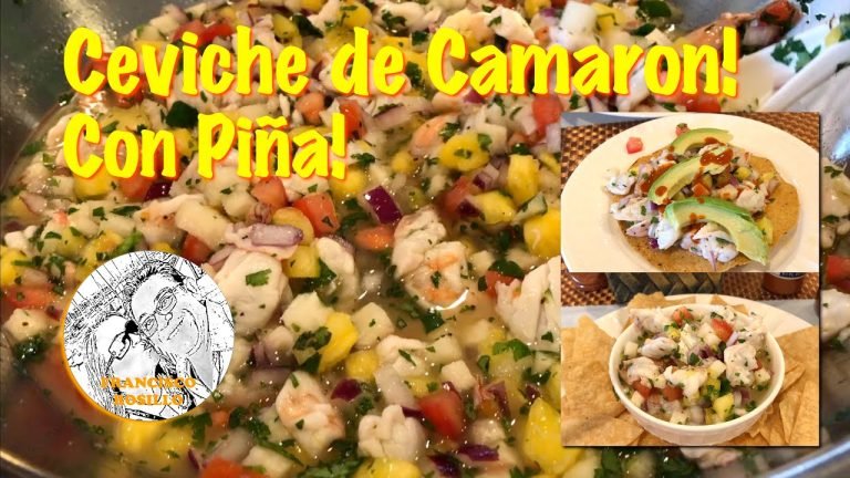 Receta de Ceviche de camarón y píña