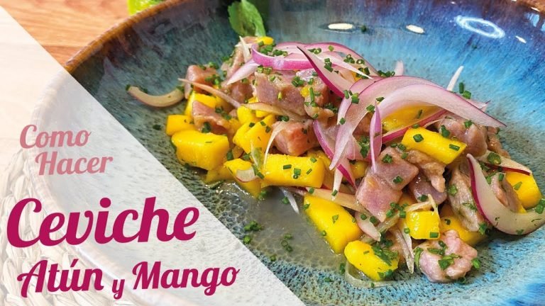 Receta de Ceviche de atún con mango