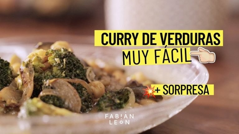 Receta de Verduras al curry con leche de coco