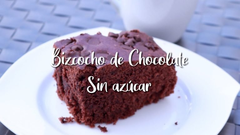 Receta de Bizcocho de chocolate sin azúcar ni edulcorantes