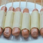 Receta de Salchichas con pur&eacute; de patata y queso