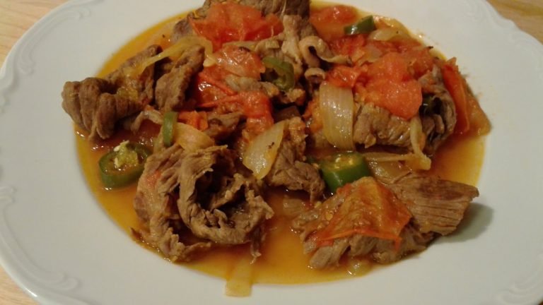 Receta de Carne a la mexicana