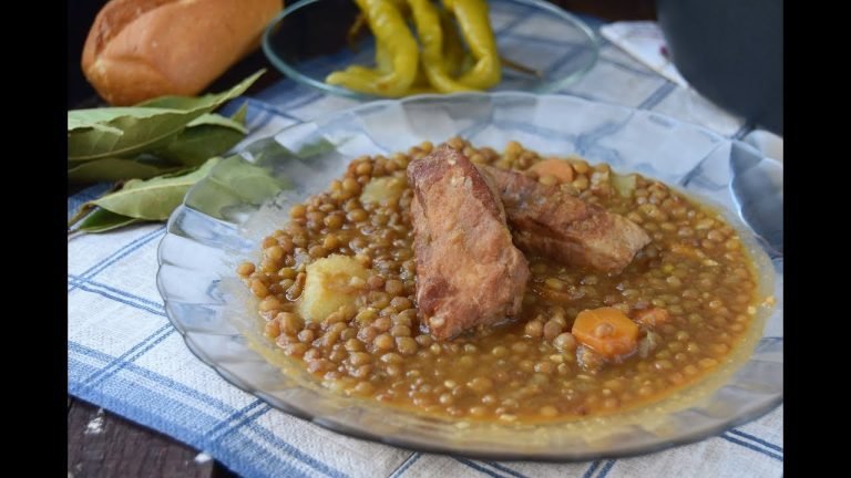 Receta de Lentejas estofadas con costillas