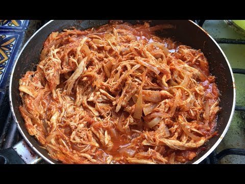 Receta de Pollo deshebrado con chipotle