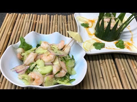 Receta de CAMARONES Y PEPINO