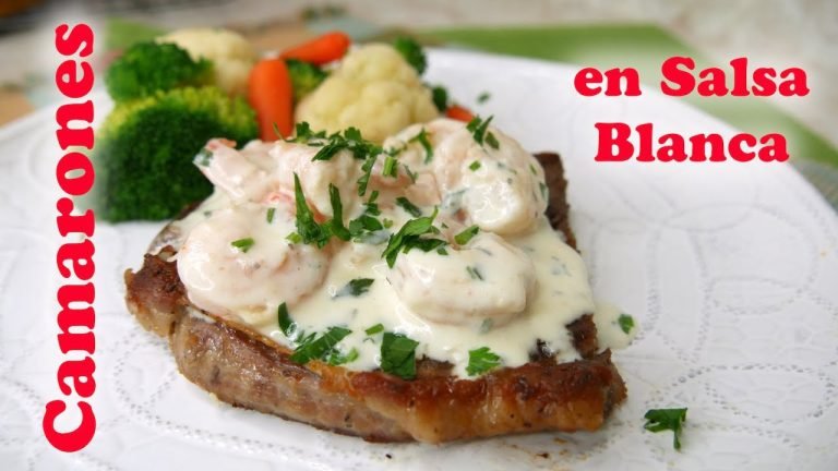 Receta de Camarones en salsa blanca 1 Receta de Camarones en salsa blanca