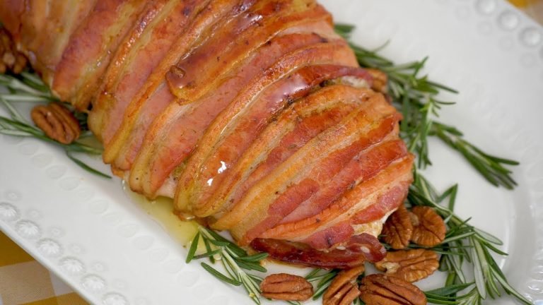 Receta de Pechuga de pavo rellena de bacon