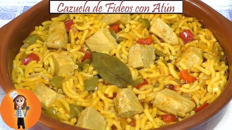 Receta de Fideos con atun fresco