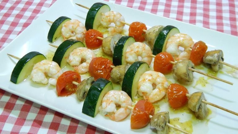 Receta de Brochetas de langostinos 1 Receta de Brochetas de langostinos