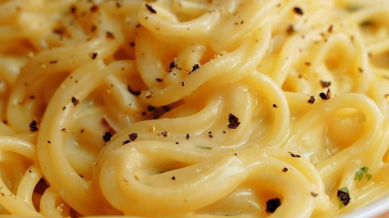Receta de Espaguetis en salsa de queso