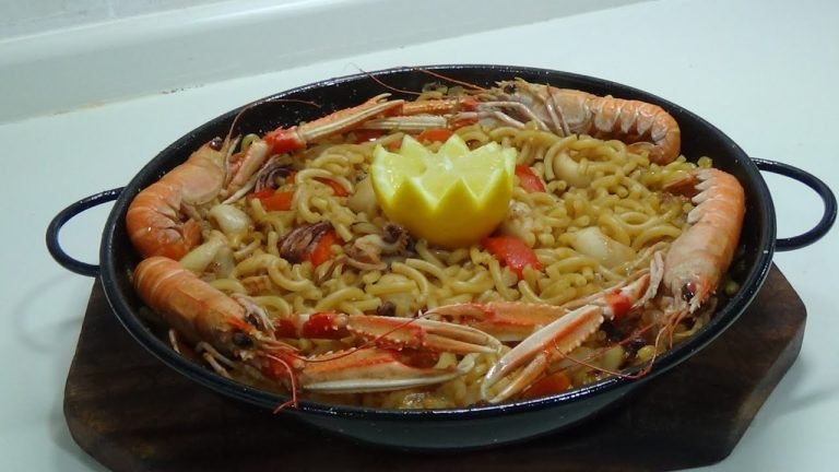 Receta de paella de pasta