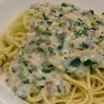 Receta de Pasta con pollo br&oacute;coli y queso