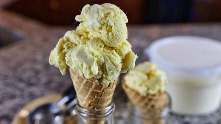 Receta de Helado de mango casero con leche