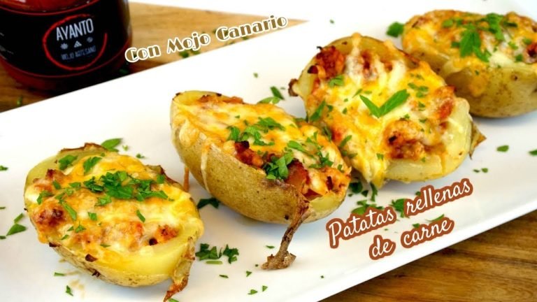 Receta de Patatas rellenas de carne y queso