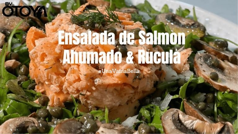 Receta de Ensalada de rúcula y salmón ahumado