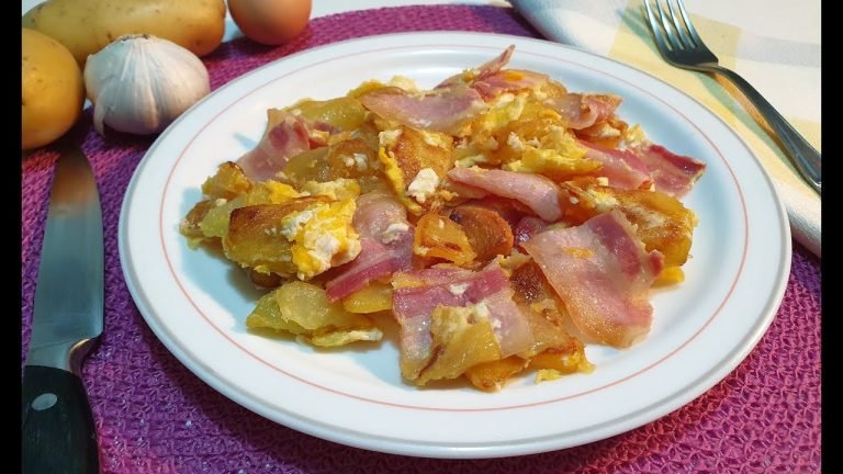 Receta de REVUELTO DE PATATAS CON BACON