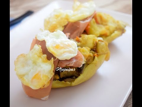 Receta de Pisto con huevo de codorniz y jamón