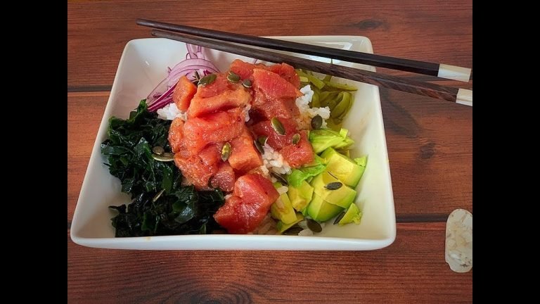 Receta de Poke de atún con aguacate  Poke hawaiano