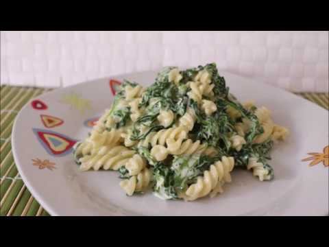 Receta de Macarrones con espinacas y queso