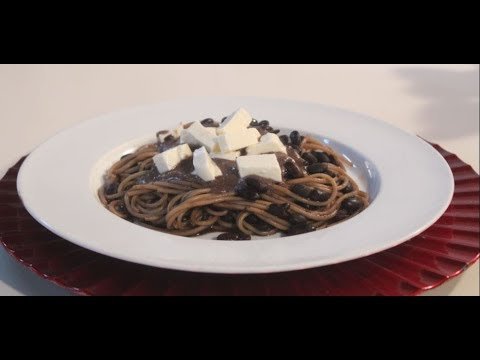 Receta de Espaguetis con caraotas