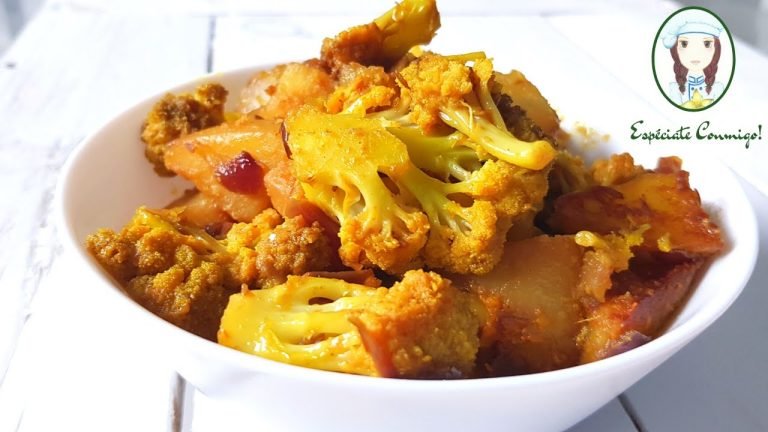 Receta de Coliflor y patatas al curry