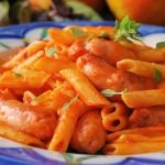 Receta de Tallarines mar y monte con nata.