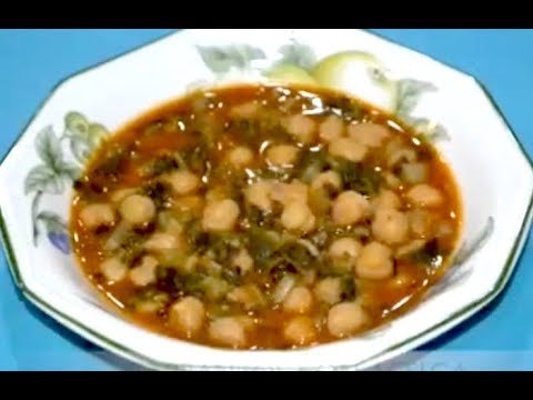 Receta de Garbanzos con acelgas