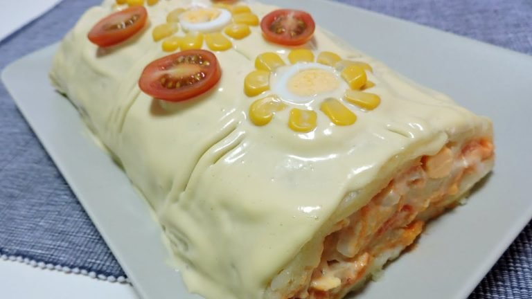 Receta de Rollo de patata y atún